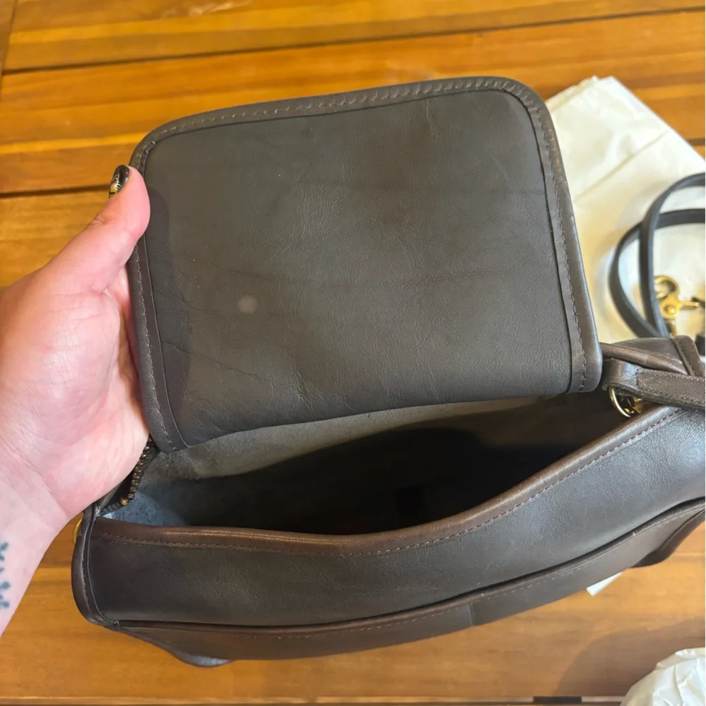 Vintage Grey Leather Coach Bag *no hangtag - Picture 7 of 13